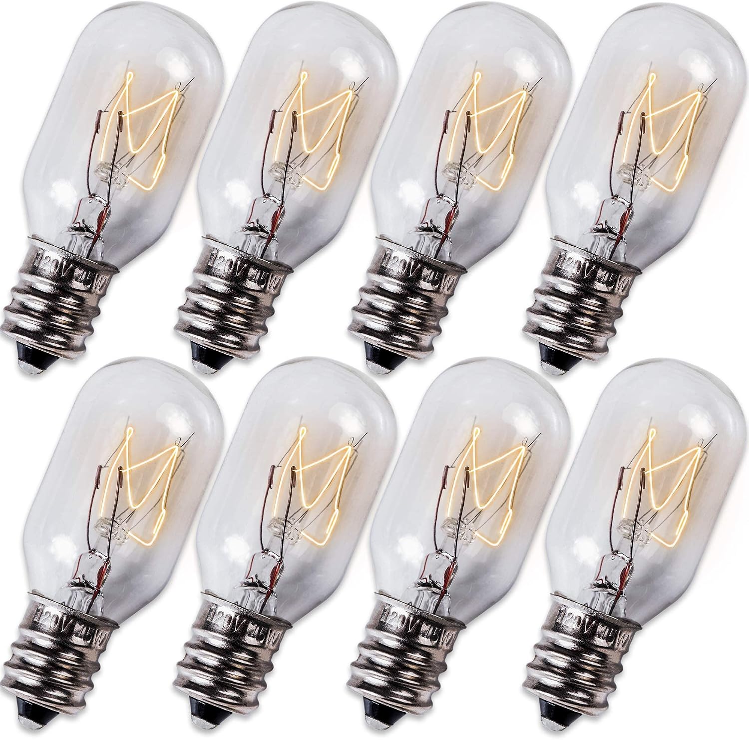 BlueStars E12 T20 Himalayan Salt Lamp Bulb 120V 15W 2700K Warm White