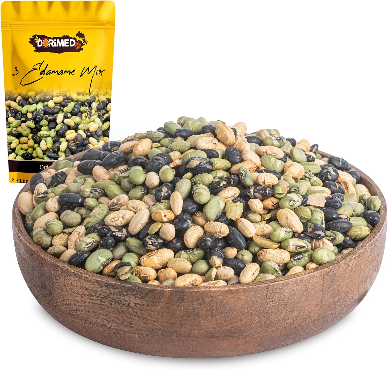 Edamame beans 1 Kg I Mix of 3 lightly salted roasted soya beans 1000g I Gluten-free I Tasty natural dried beans I High in protein I Suitable for Vegans I Snacks