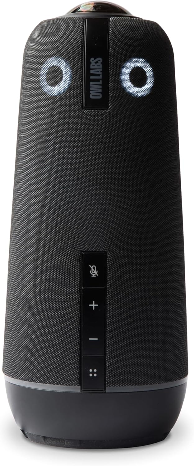 Meeting Owl 4+ 360-Degree, 4K Smart Video Conference Camera, Microphone, and Speaker (Automatic Focus, Zooming, Noise Equalizing, Certified for Microsoft Teams)