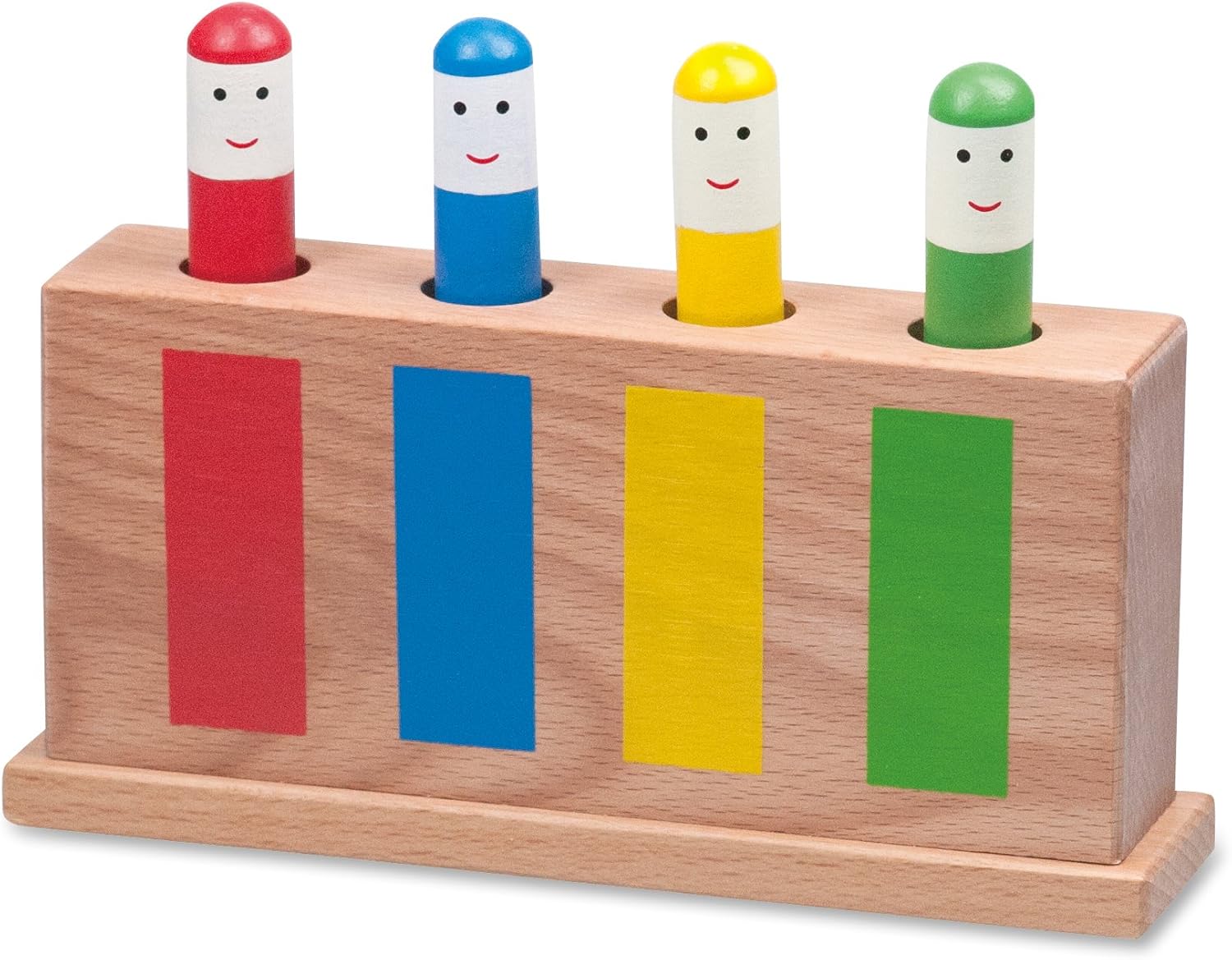 Galt Pop-Up Toy - Colourful Wooden Sensory Toy for Boys and Girls -Early Learning Cause and Effect Toy for Colour Recognition and Motor Skills Development - First Birthday Gift for Ages 12 Months Plus