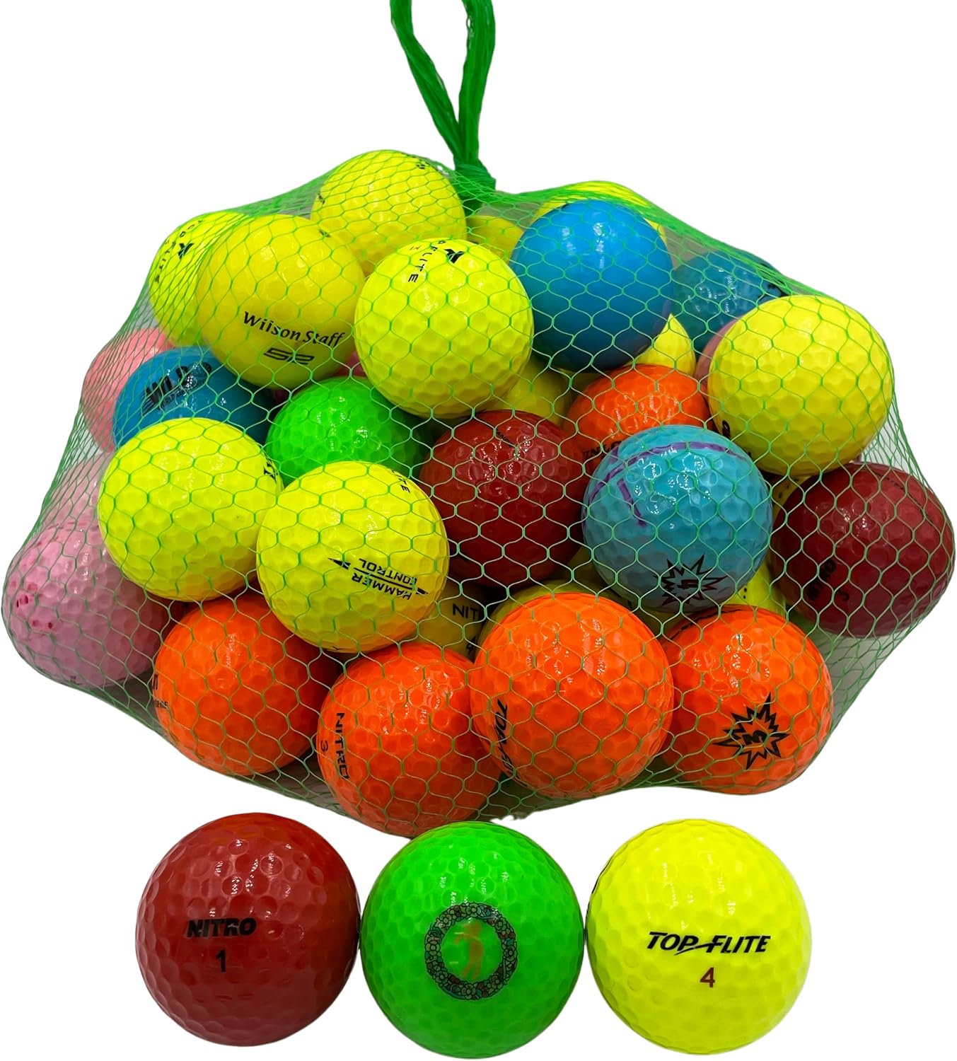 Golf Ball Planet 50 Pack Used Golf Balls Mix Colors