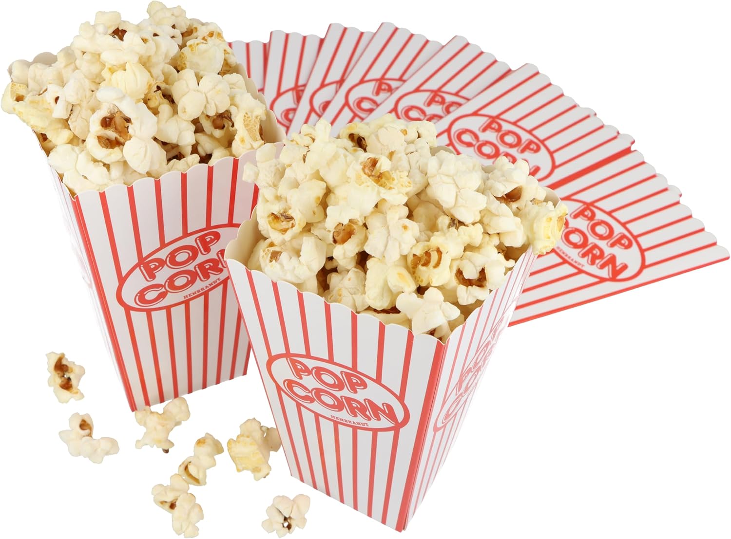 Henbrandt Popcorn 10 Pack Small Retro Popcorn Carton Sweet Containers for Film Night Cinema Movie Night Birthday Sleepover Party Treats