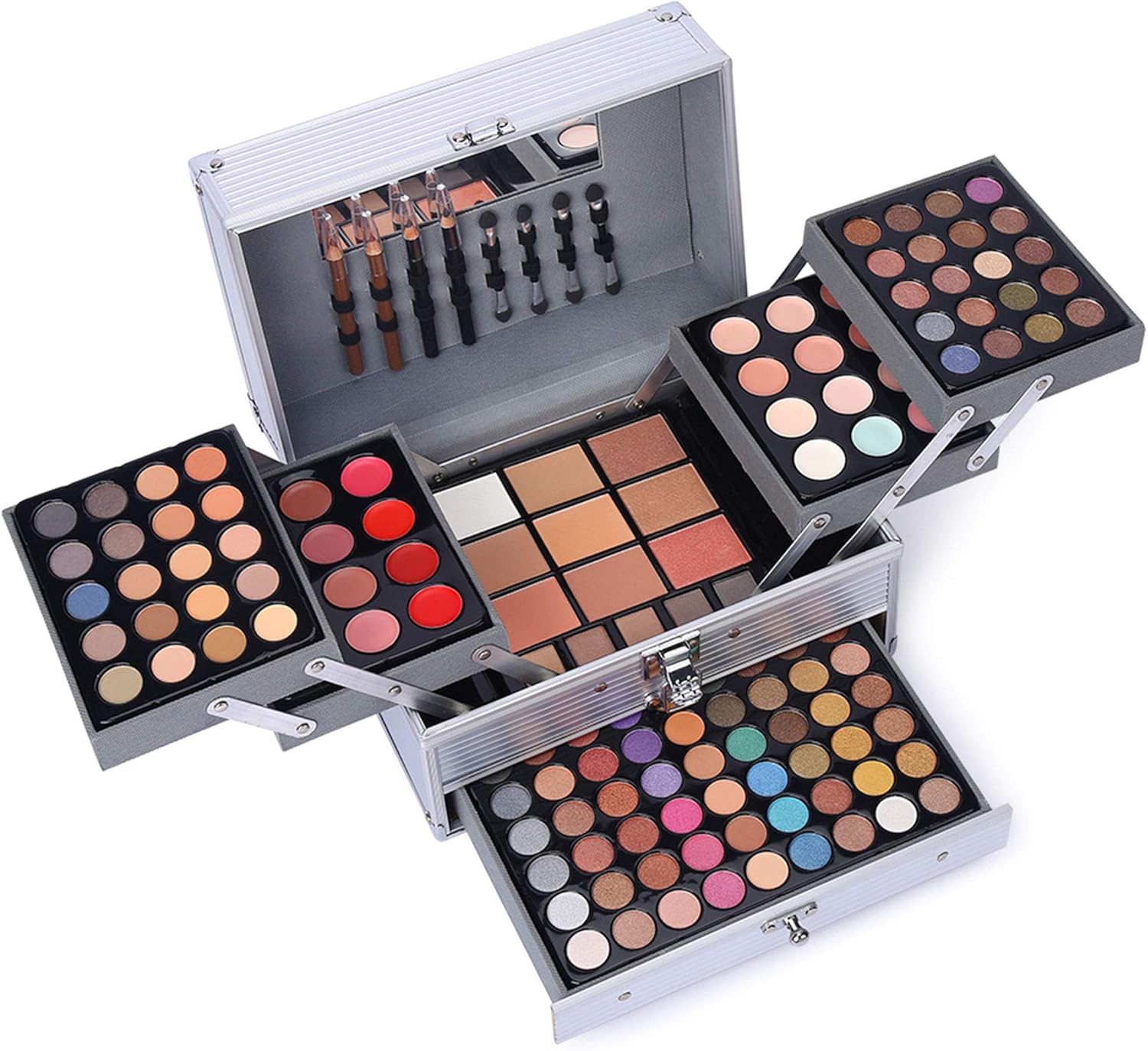 132 Colors All-in-One Makeup Gift Kit - Includes 94 Eyeshadows, 12 Lip Gloss, 12 Concealers, 5 Eyeliners
