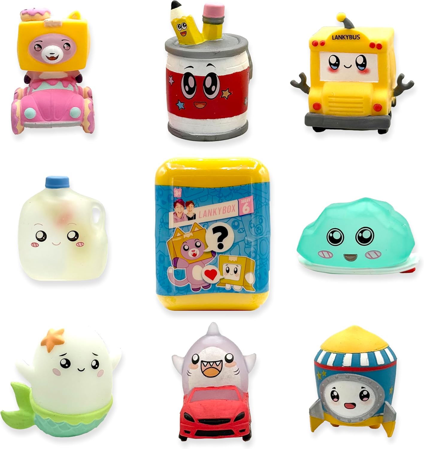 LankyBox Mini Mystery Figures – Series 6, Collectible Mini Figures, Squishy Figures, Officially Licensed Merch, Styles May Vary