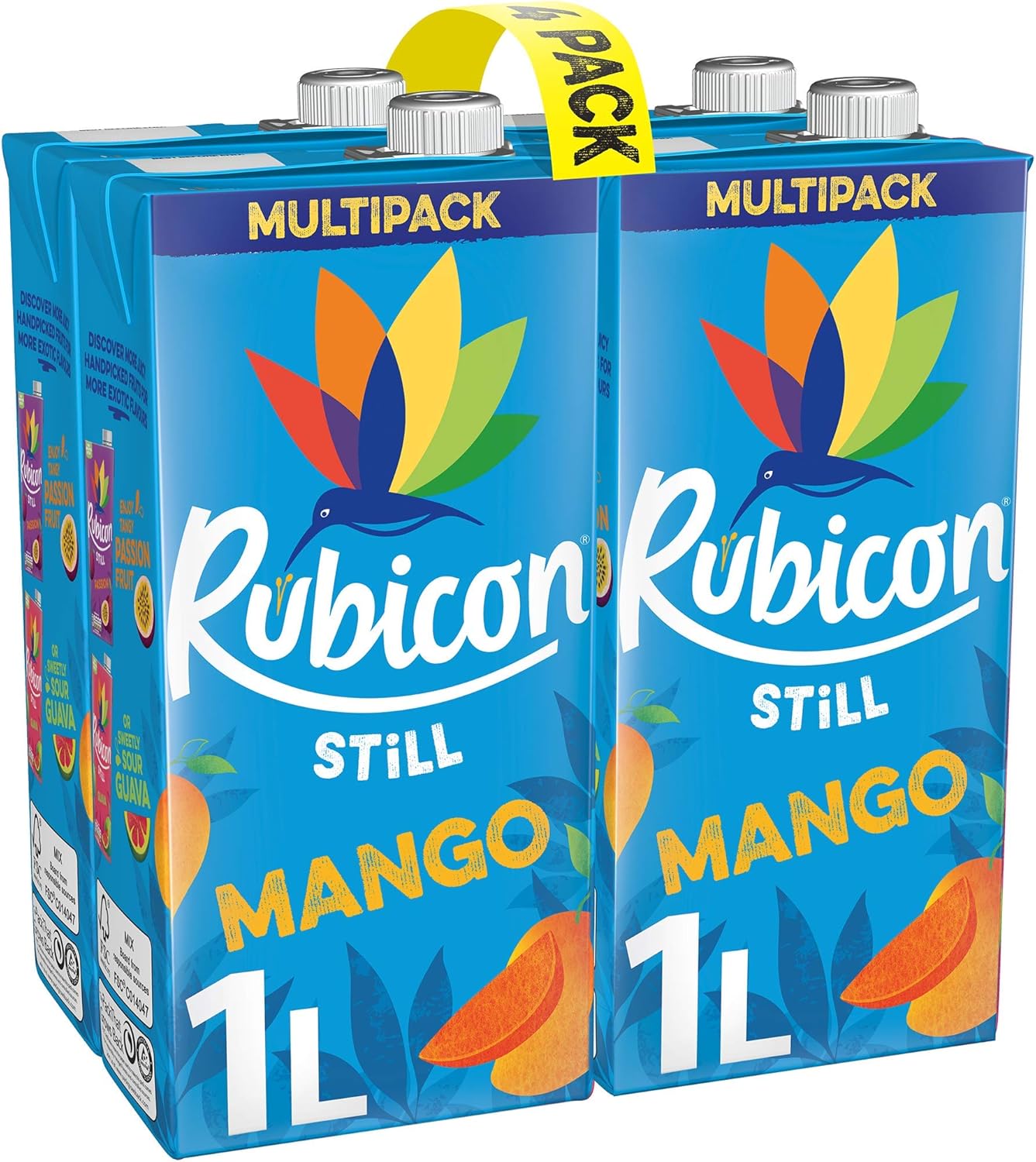 Rubicon Still 4 Pack Mango Juice Drink, Made with Handpicked Alphonso Mangoes for an Authentic and Delicious Flavor - 4 x 1L Cartons