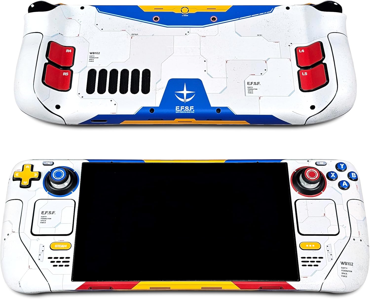 Steam Deck matte skin, Gundam edition, Full wrapping matte vinyl skin for Steam Deck (Designed by POP SKIN), Compatible with Both Steam Deck LCD Version and OLED Version.