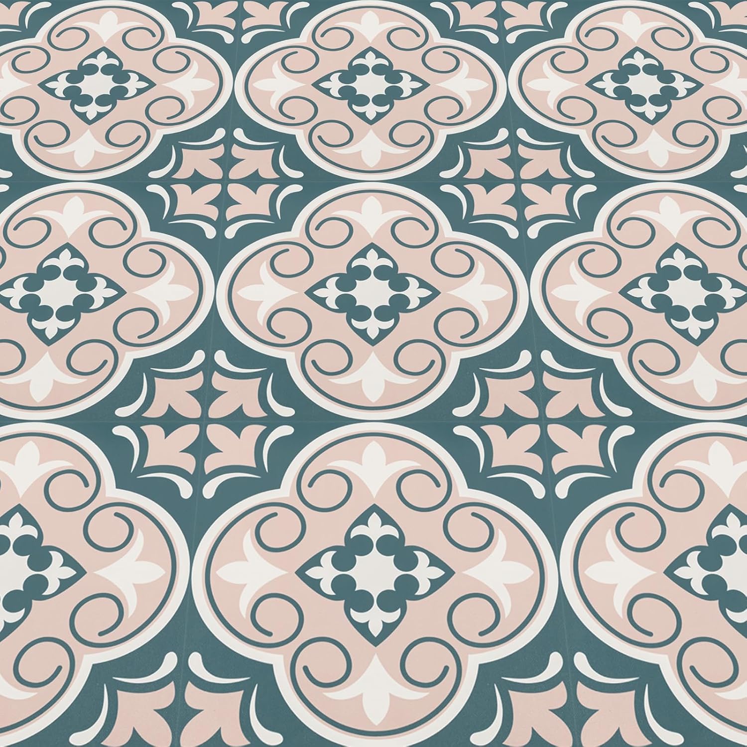 Peel and Stick Floor Tiles Self Adhesive Floor Tile Vinyl Flooring Waterproof for Kitchen Living Room and Bathroom DIY Flooring Green 30x30cm 10pcs(11.8 x 11.8 inches)