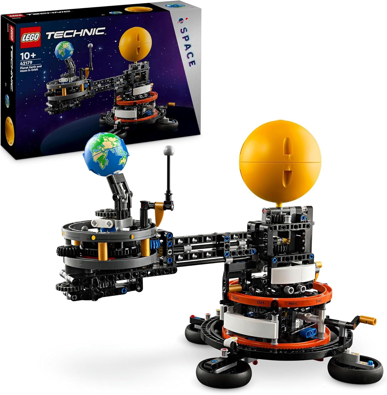 LEGO Technic Planet Earth and Moon in Orbit Model Building Set, Outer Space Toys for 10 Plus Year Old Kids, Boys & Girls, Solar System Toy for Imaginative, Independent Play, Birthday Gift Idea 42179