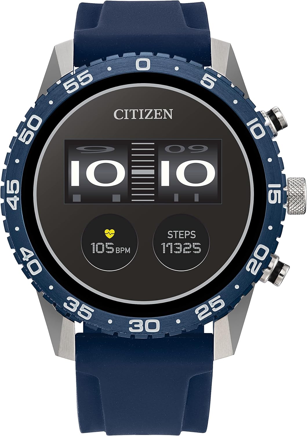 Citizen CZ Smart PQ2 44MM Sport Smartwatch with YouQ App with IBM Watson® AI and NASA research, Wear OS by Google, HR, GPS, Fitness Tracker, Amazon Alexa™, iPhone Android Compatible, IPX6 Rating