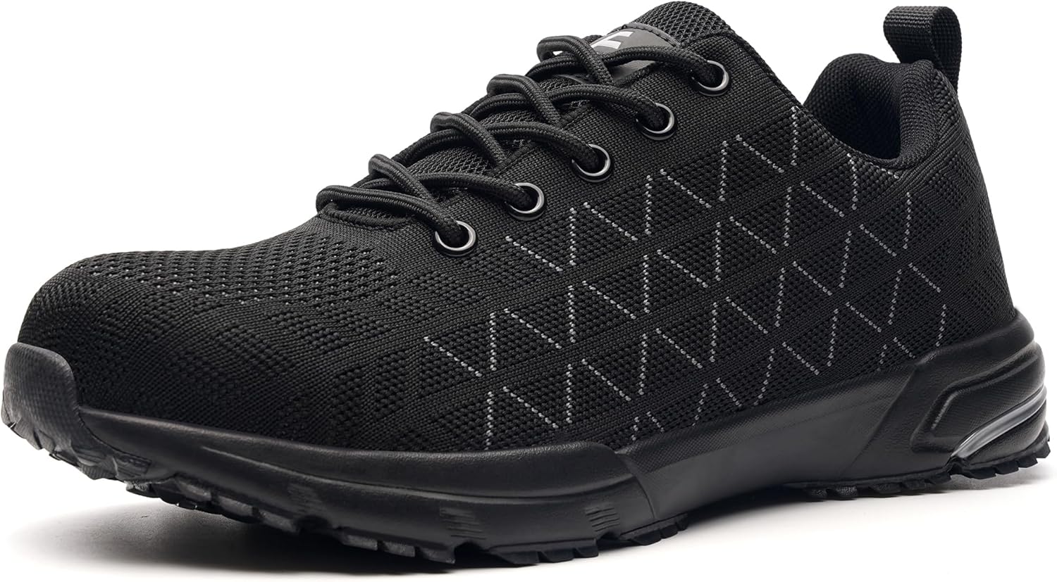 Unisex Adults Work Shoes - Black - All Seasons - Industrial & Construction - Lace-Up - Mesh - Moderate Cushioning - Hiking - Adults (Men & Women) Outdoor Enthusiasts & Athletes