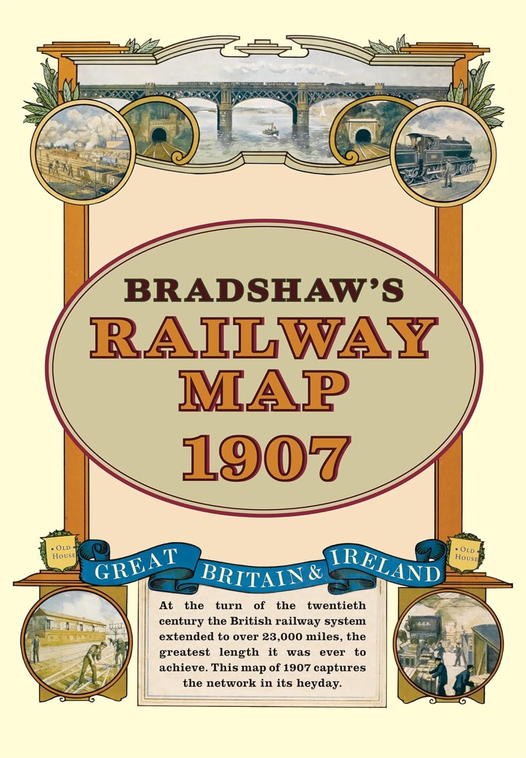 Bradshaw's Railway Folded Map 1907