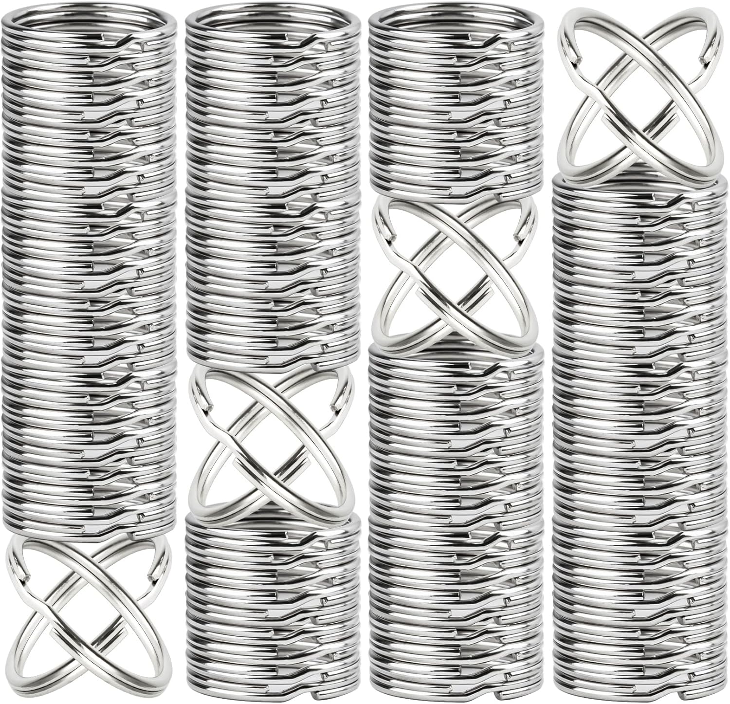 MAQIHAN 100pcs Key Ring - Metal Key Chain Ring for Keychain of Home Car School Office DIY Crafts Dog and Other Split Keychain Attachment 1 Inch