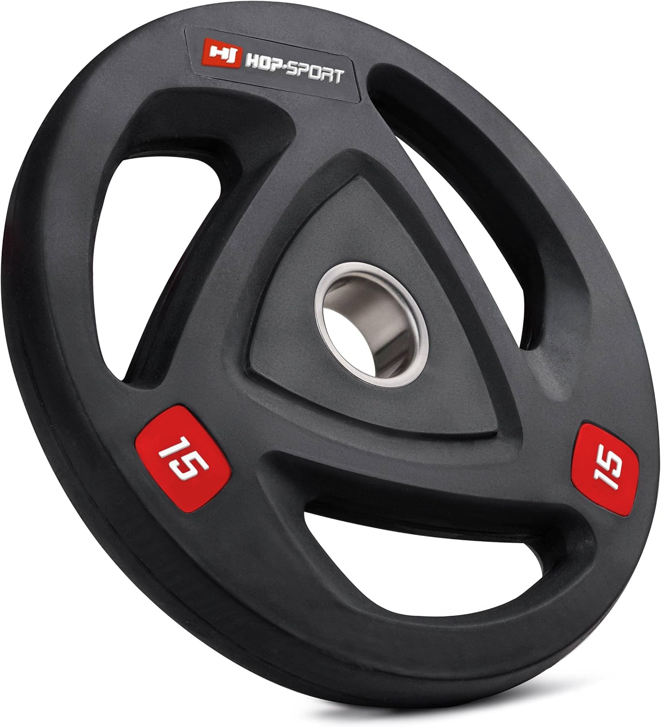 Hop Sport Olympic Weight Plates 1, 25 kg, 2, 5 kg, 5 kg, 10 kg, 15 kg, 20 kg, 25 kg, 50 mm, for All Strength Equipment and Bars in Your Home Gym