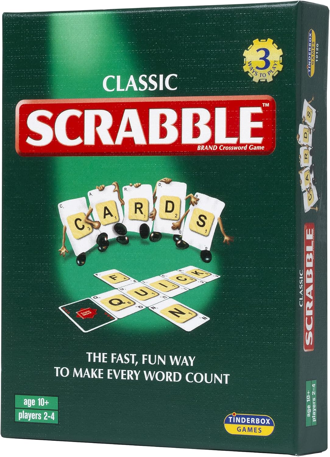 Ideal Scrabble Cards: the fast, fun way to make every word count, with 3 ways to play! | Classic Games | For 2-4 Players | Ages 10+