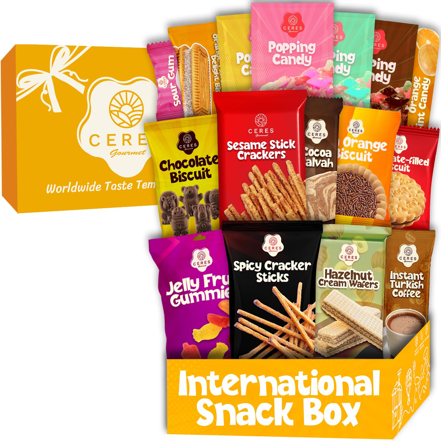 International Exotic Snack Box Variety Pack, Count Premium Foreign Rare Snack Food Gifts for Fun, Mystery Box of Snacks, European Snacks for Adults and Kids (Mini)