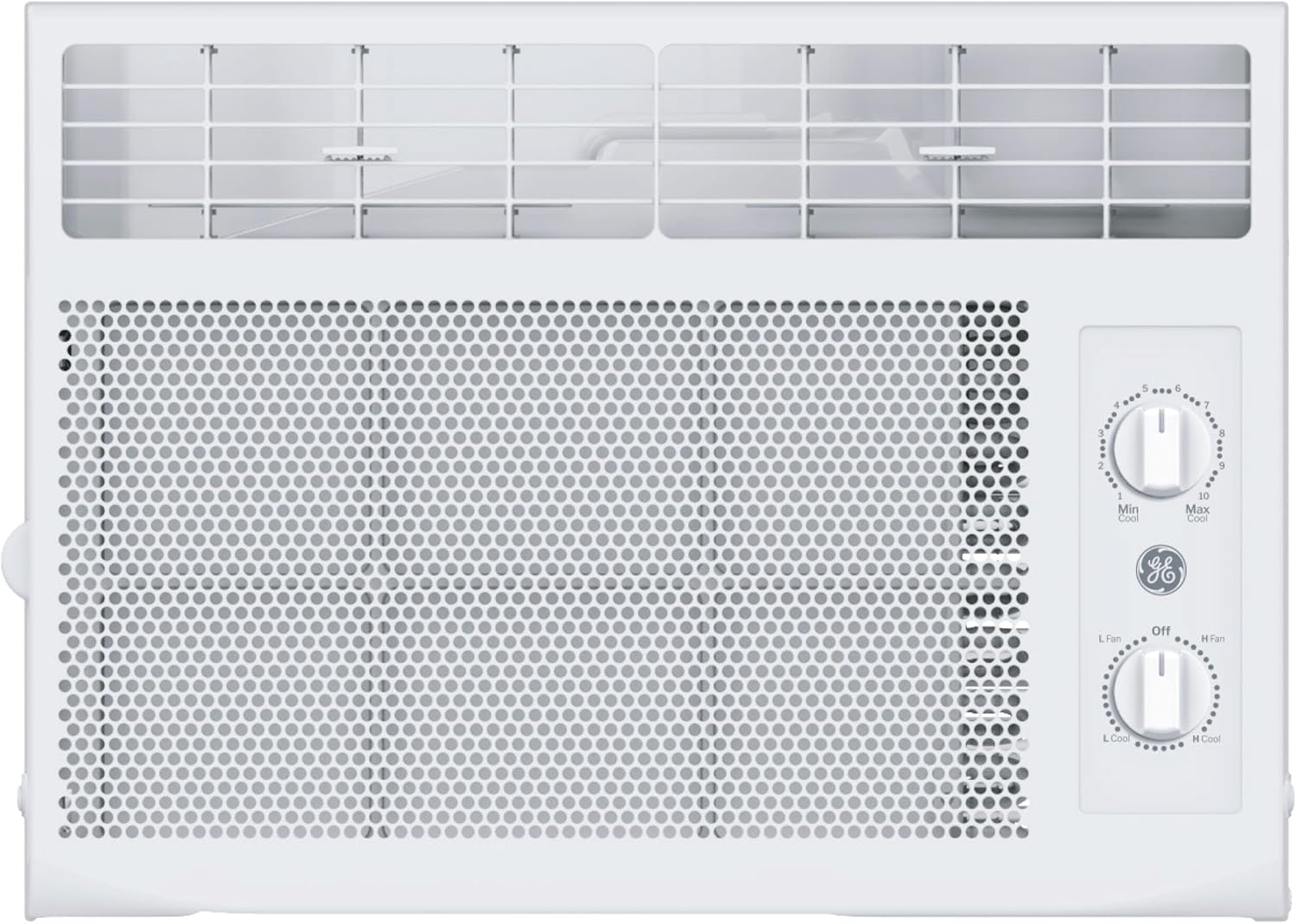 GE Window Air Conditioner Unit, 5,000 BTU for Small Rooms up to 150 sq ft. with Manual Adjustable Fan and Cooling Settings, Perfect for Small Bedroom or Living Room, Easy Install Kit Included, White