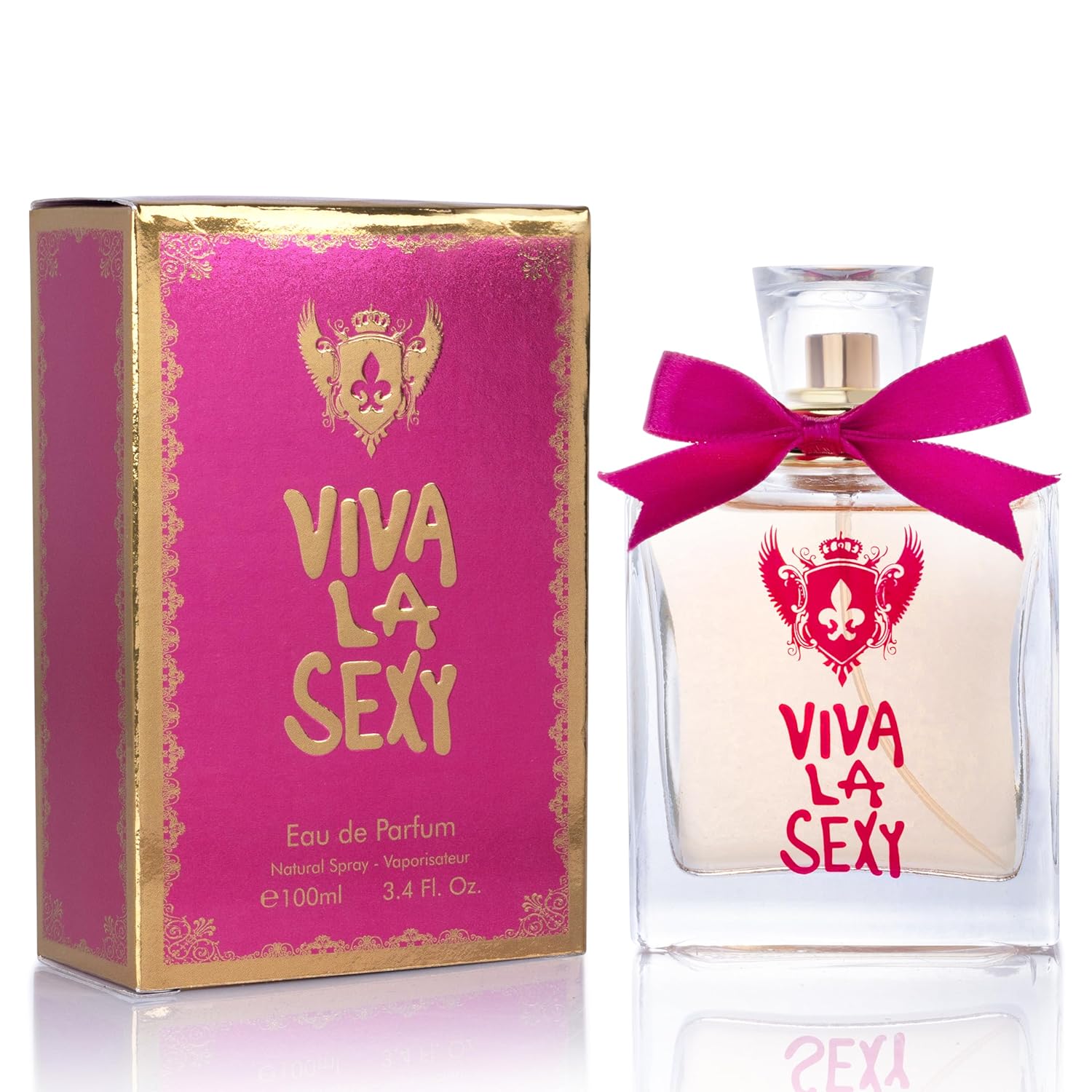 Viva La Sexy for Women Eau De Parfum - Features Berries & Mandarin on Top - Honeysuckle, Gardenia & Jasmine - Blend of Fruit & Floral with Sweet Finish - Elegant 100ml Bottle For Any Occasion
