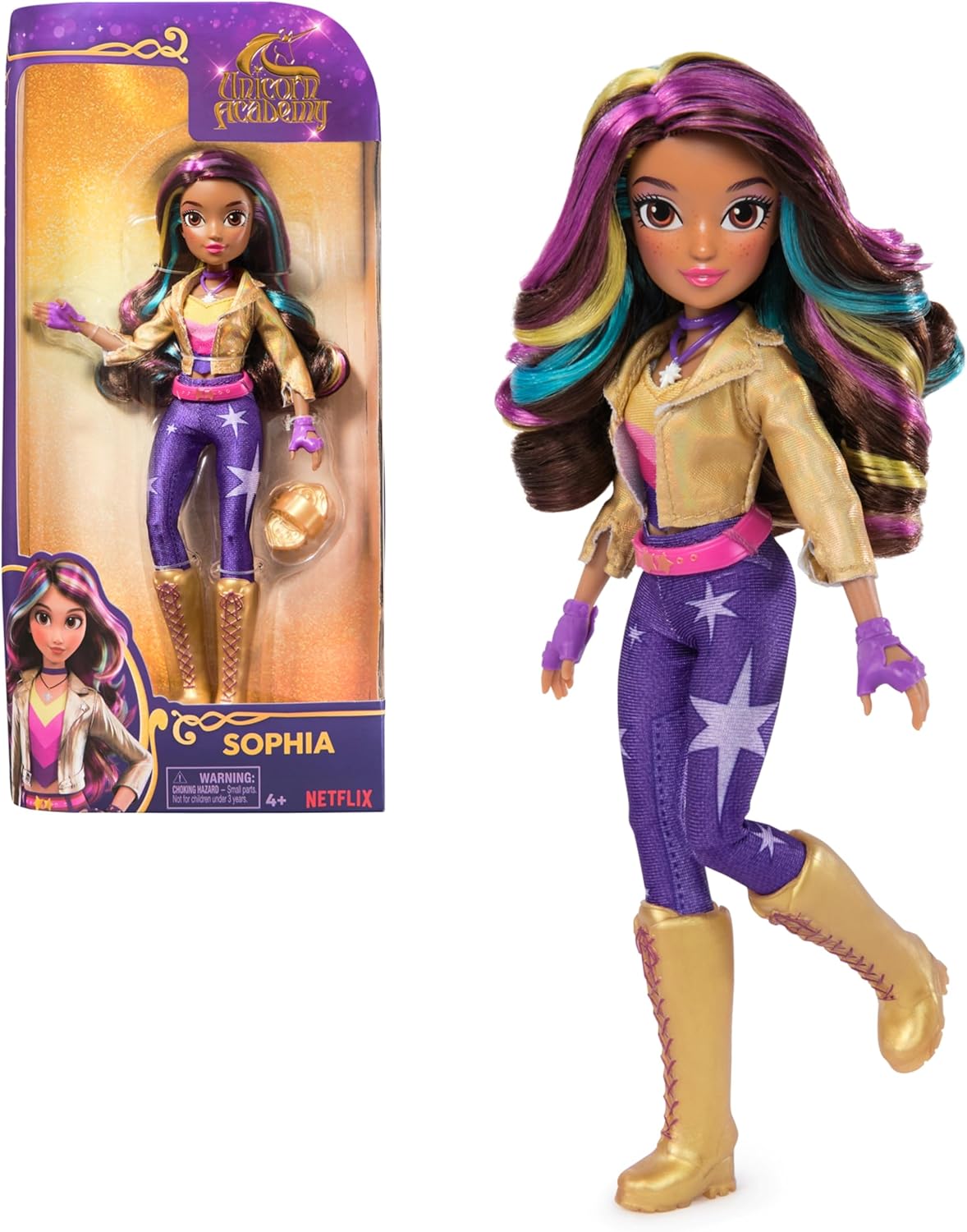 Unicorn Academy, Sophia Doll with 6 Accessories, 9.5”, Dolls & Unicorn Toys for Girls Ages 4 and up