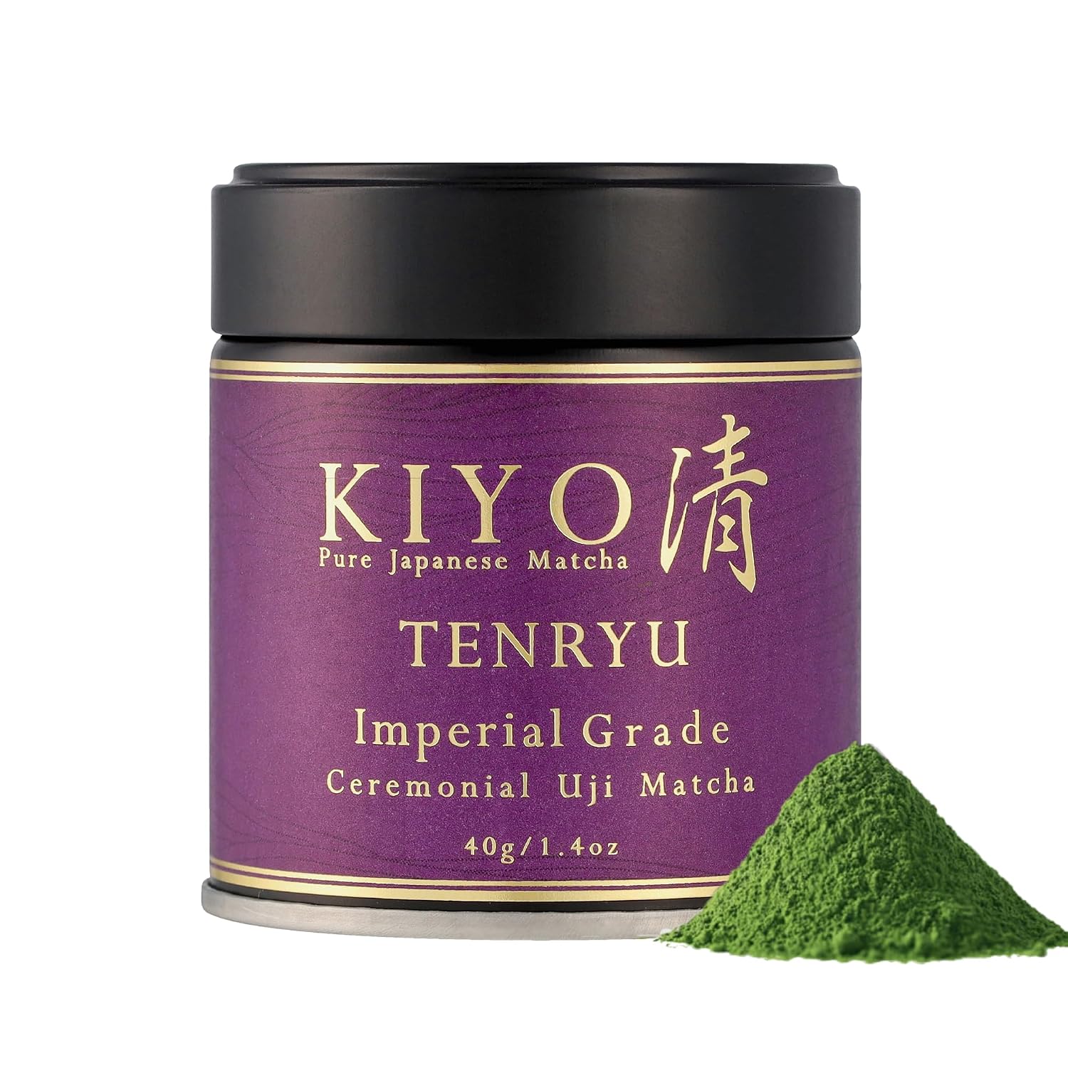 Kiyo Matcha Imperial Grade Tenryu Ceremonial Uji Matcha - Pure Japanese First Harvest Ceremonial Grade Matcha Green Tea Powder from Uji, Japan (40g/1.41oz)