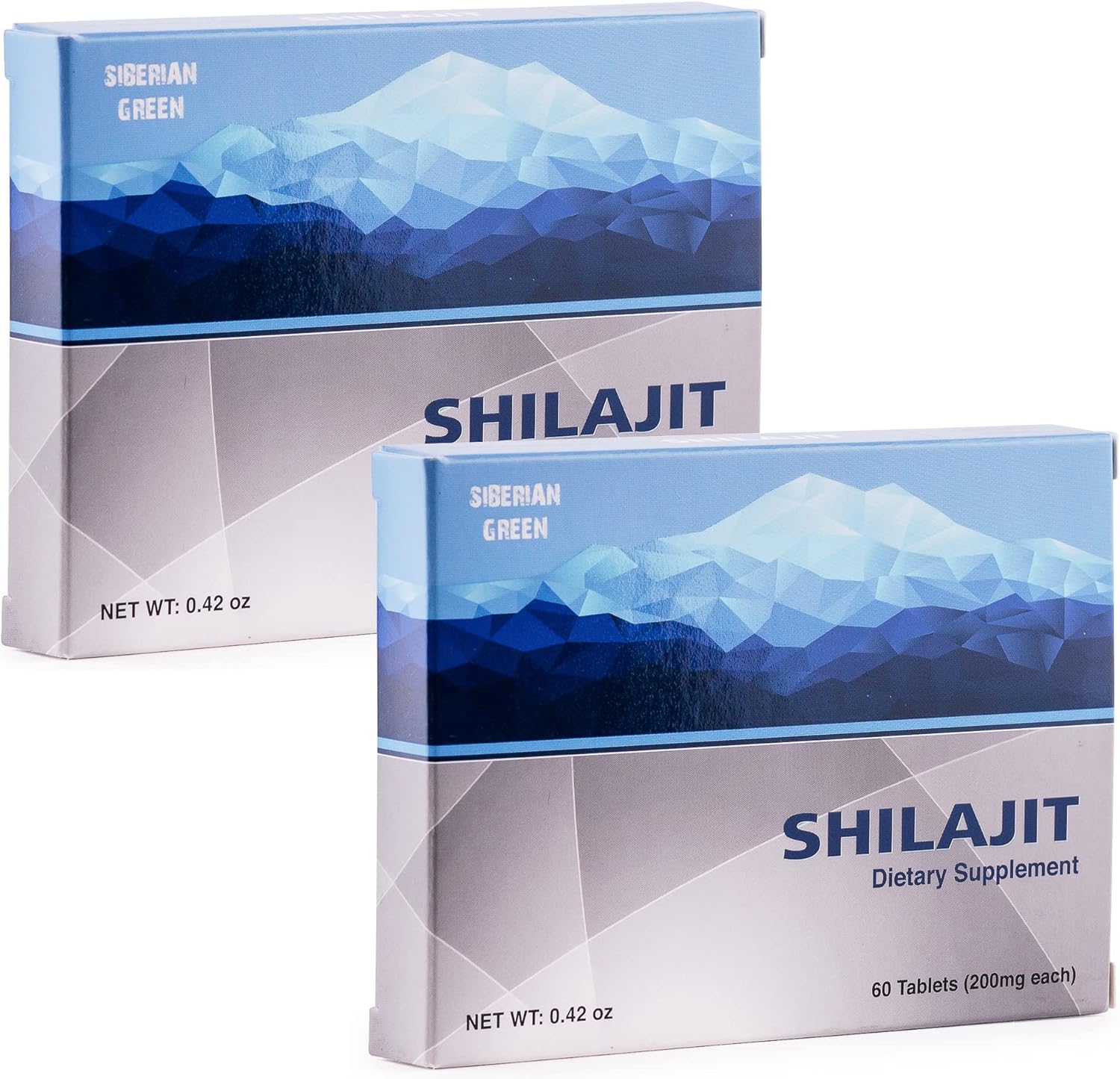 Natural Shilajit in Tabs, 2 Packs of 60 Tabs (Total 120 Caplets)