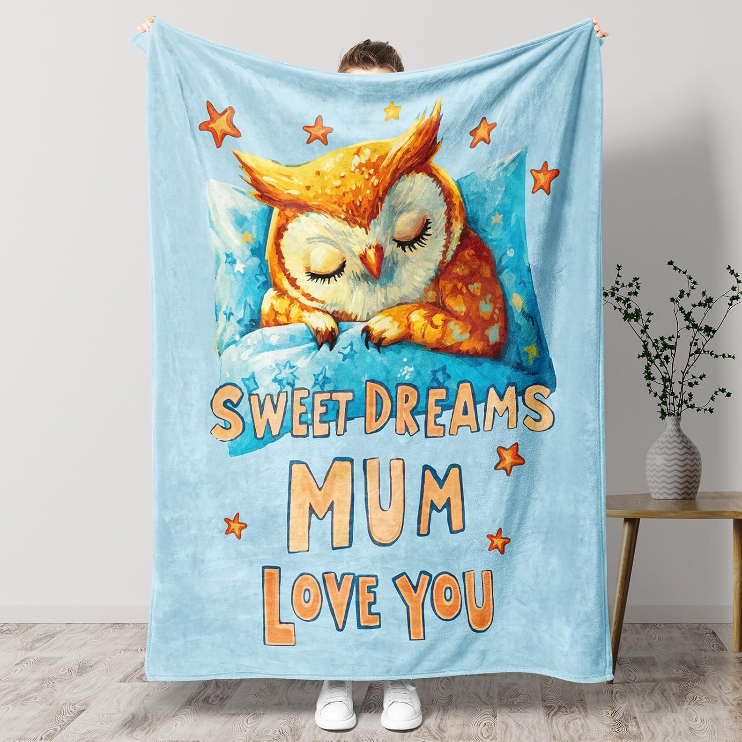 Welsky Gifts for Mum, To My Mum Engraved Flannel Throw Blanket -Mum Birthday Gifts Christmas Mothers Day Presents for Mum/Mummy from Daughter Son-3