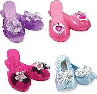 Melissa & Doug Role Play Collection - Step In Style! Dress-Up Shoes Set (4 Pairs), Multicolored, 11" x 12" x 4.5" Packaged