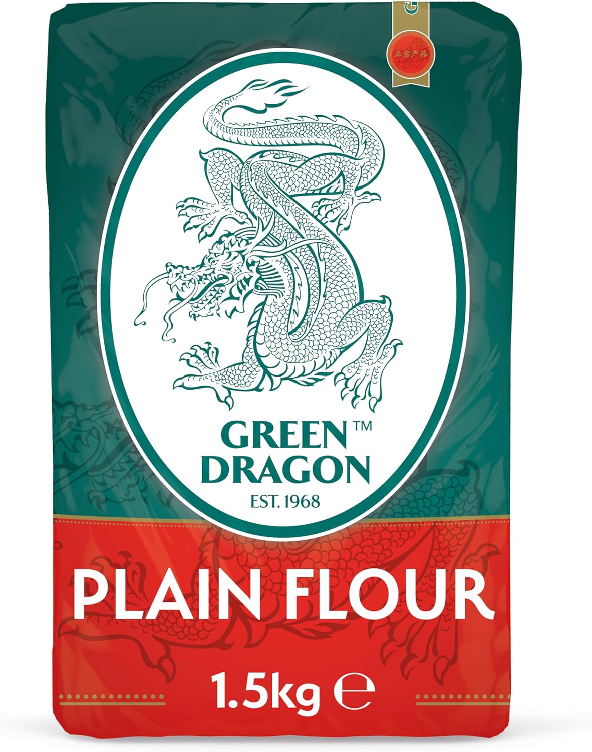 Green Dragon Plain Flour 1.5KG | Easy To Use | Chef's Choice | Used In Restaurant & Takeaway | Pack of 1 (1.5KG)