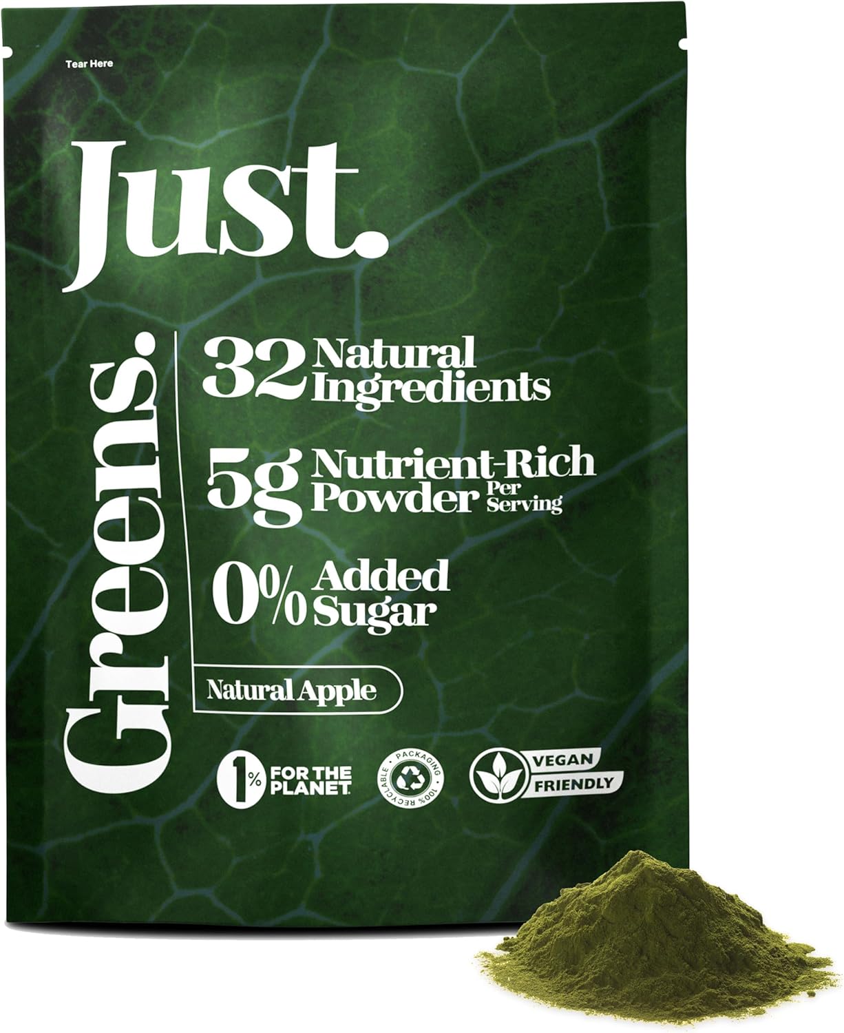 JUST Greens Powder 150g Superfood Supplement for Gut Health, Detox, Energy, Bloating Relief and Weight Loss, Supergreens Packed with Fibre, Protein, Collagen & Vitamins