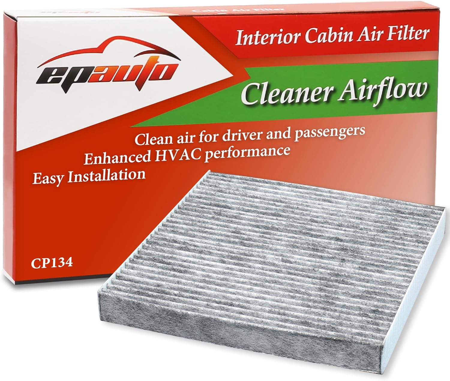 EPAuto CP134 (CF10134) Premium Cabin Air Filter includes Activated Carbon