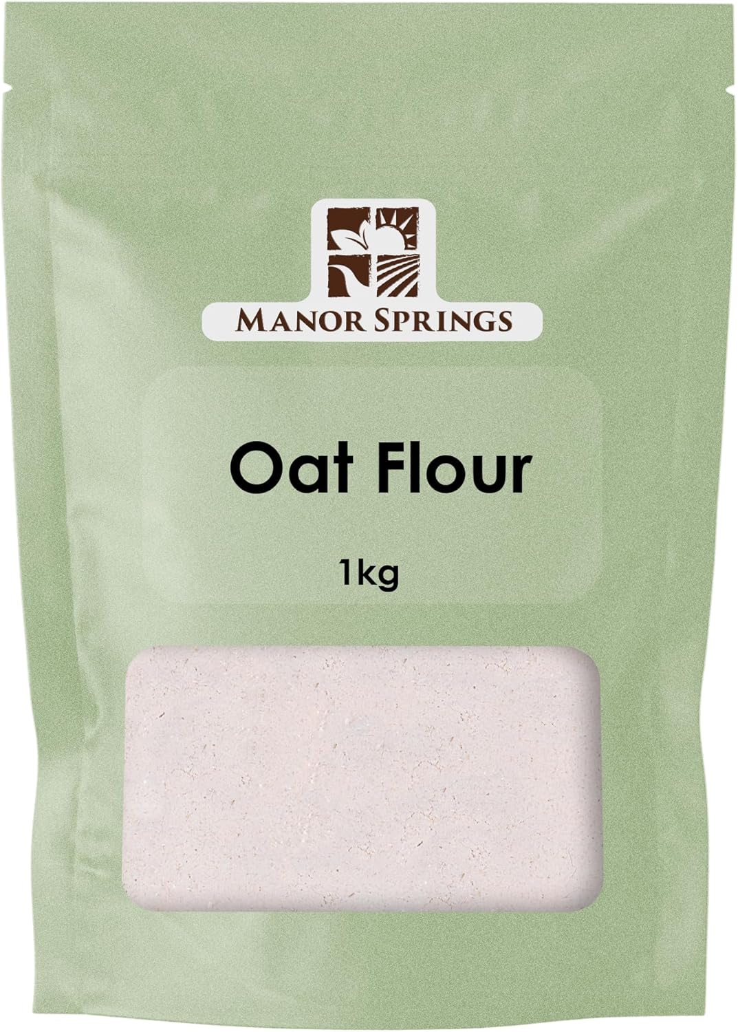 Oat Flour 1kg by Manor Springs, Low-Carb Oat Flour with Protein & Dietary Fiber, Vegan. Non-GMO, for Baking, Cooking & More