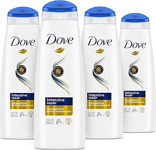 Dove Nutritive Solutions Strengthening Shampoo Intensive Repair 4 Count Formula for Damaged Hair Dry Hair Shampoo With Keratin Actives 12 oz