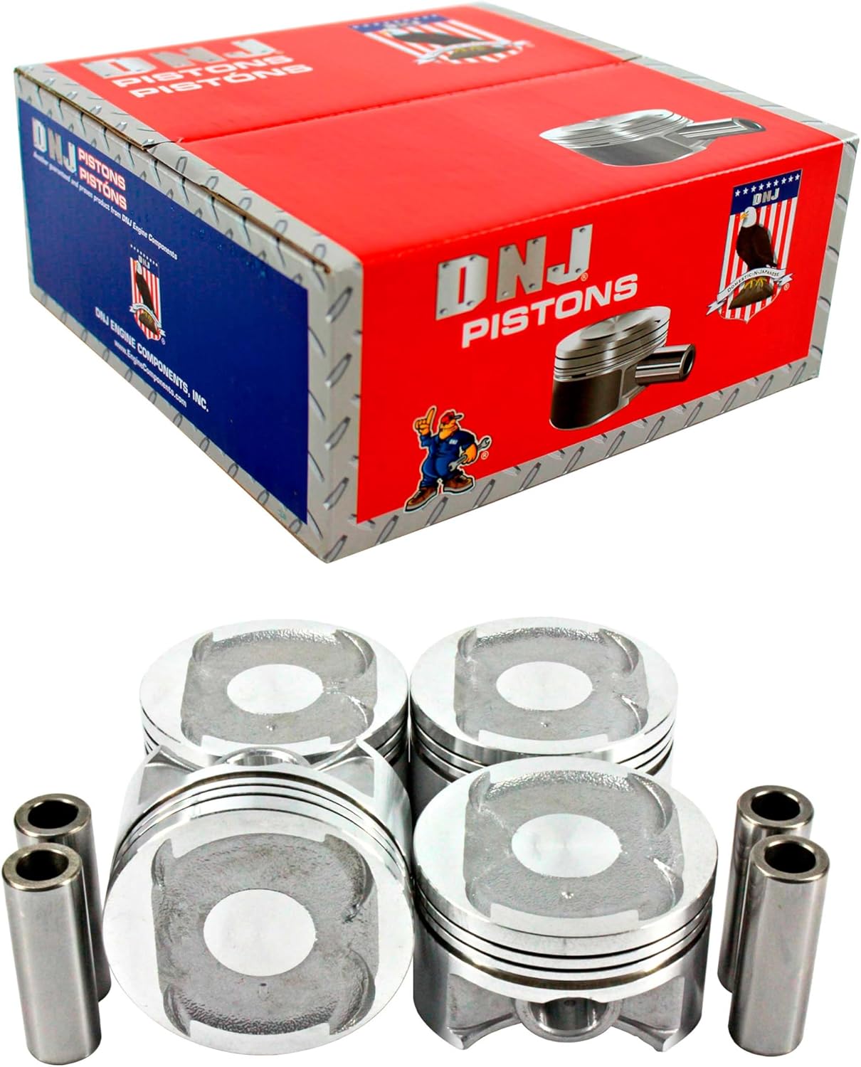 DNJ P297.20 Oversize Piston Set for 1996-2000 Honda Civic Civic del Sol 1.6L L4 16V SOHC 1588cc