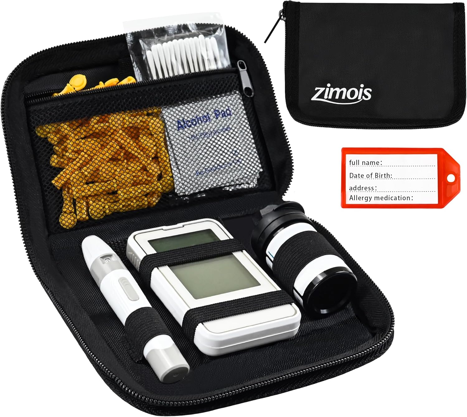 Diabetes Travel Case For One Touch Ultra 2,Glucometer Diabetic Travel Bags,Portable Glucose Monitor Case For Accu-Chek Guide