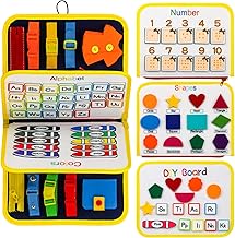 HarVow Felt Montessori Busy Books for Toddlers, Busy Boards Multiple Themes, Busy Book Portable Autism Toys can Zipper Removable, Easy Reusable for Preschool Sensory Busy Activities Learning Busy Toy