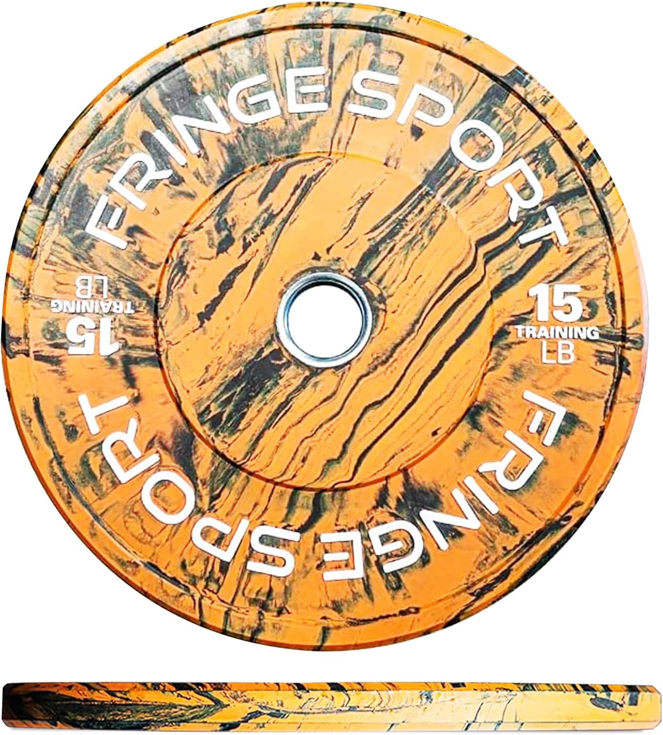 FringeSport Savage Bumper Plates Set and Pairs - Olympic Weight Plate - Rubber Weight Plates with Steel Insert Strength Training Plate (10lb - 460lb)
