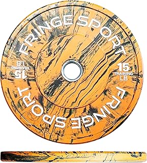 FringeSport Savage Bumper Plates Set and Pairs - Olympic Weight Plate - Rubber Weight Plates with Steel Insert Strength Training Plate (10lb - 460lb)