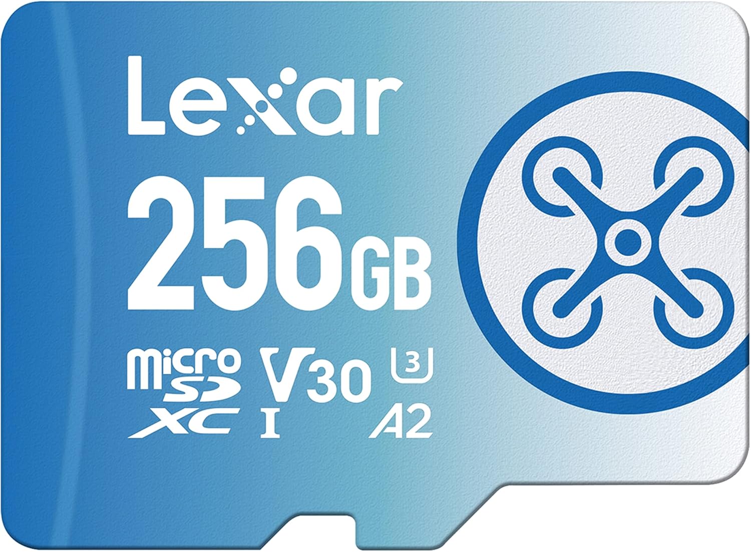 Lexar Fly 256GB Micro SD Card, microSDXC UHS-I Flash Memory Card, Up to 160MB/s Read, U3, Class 10, V30, A2, High-Speed TF Card for DJI Drone and Action Camera (LMSFLYX256G-BNNAA)