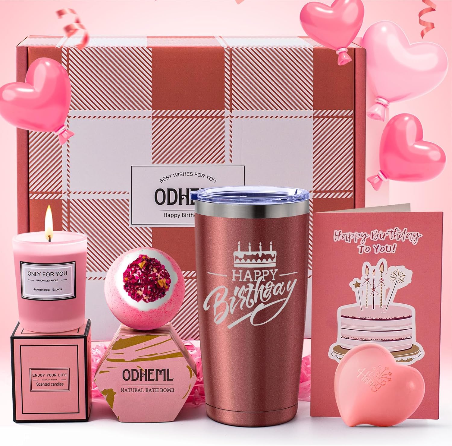 ITABLETAS Birthday Gifts for Women, Mom, Relaxing Spa Gift Set, Unique Gift Basket for Her, Wife Daughter Sister Girlfriend, 30th, 40th, 50th, 60th, 70th Who Have Everything, Creative Birthday Gift