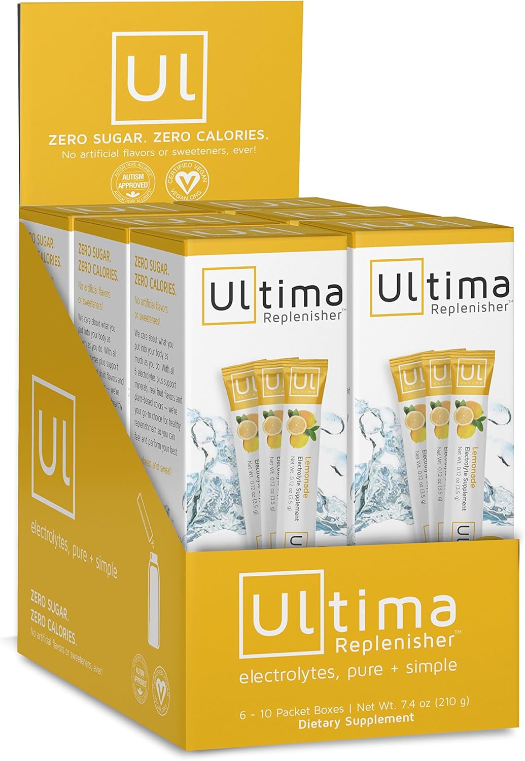 Ultima Hydrating Electrolyte Powder, Lemonade, 60 Count Stickpacks