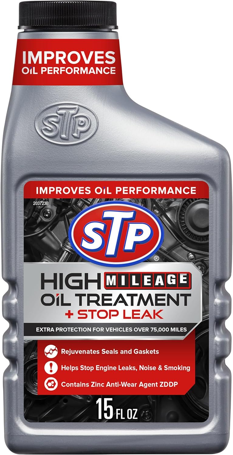 STP High Mileage Oil Treatment + Stop Leak - 15 FL OZ