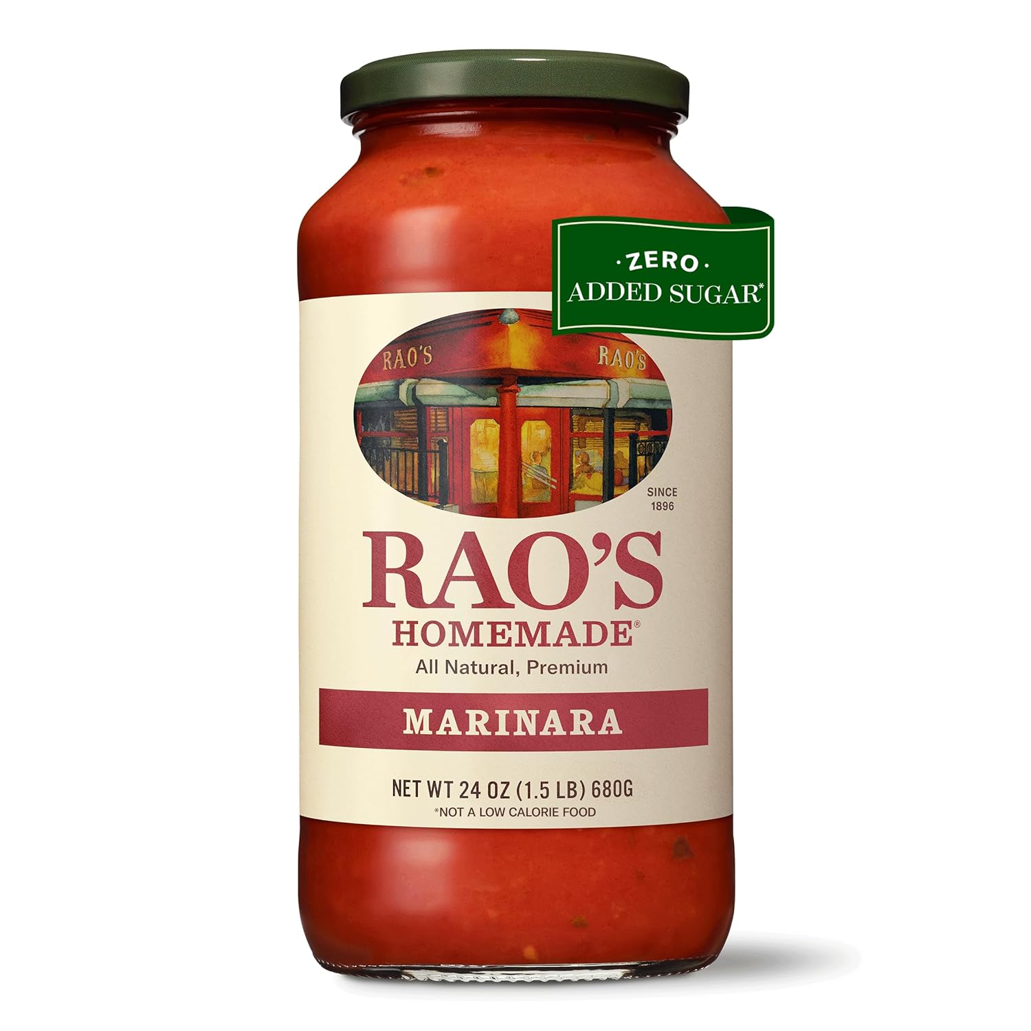 Rao's Homemade Marinara Sauce, 24 oz, All Purpose Tomato Sauce, Pasta Sauce, Carb Conscious, Keto Friendly, All Natural, Premium Quality, With Italian Tomatoes & Olive Oil