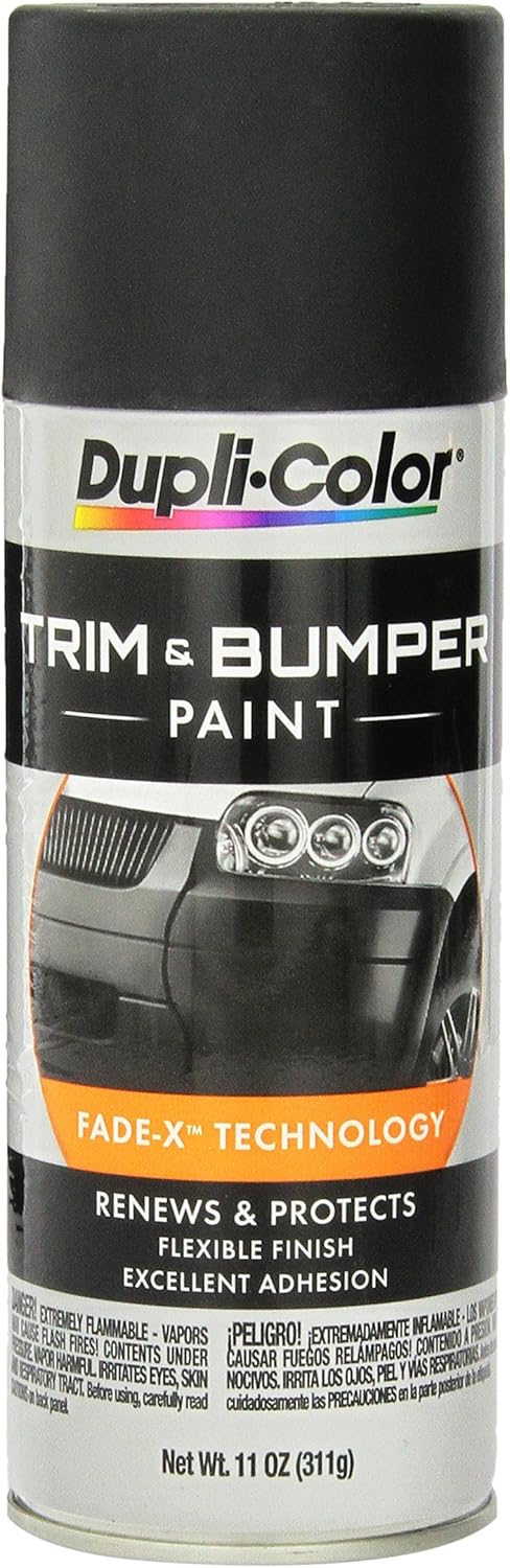 Dupli-Color ETB101000 Trim and Bumper Spray Paint - Black -11 oz. Aerosol Can