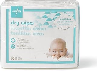 Medline Babysoft For Sensitive Skin Disposable Dry Cleansing Cloths, (Case of 500)