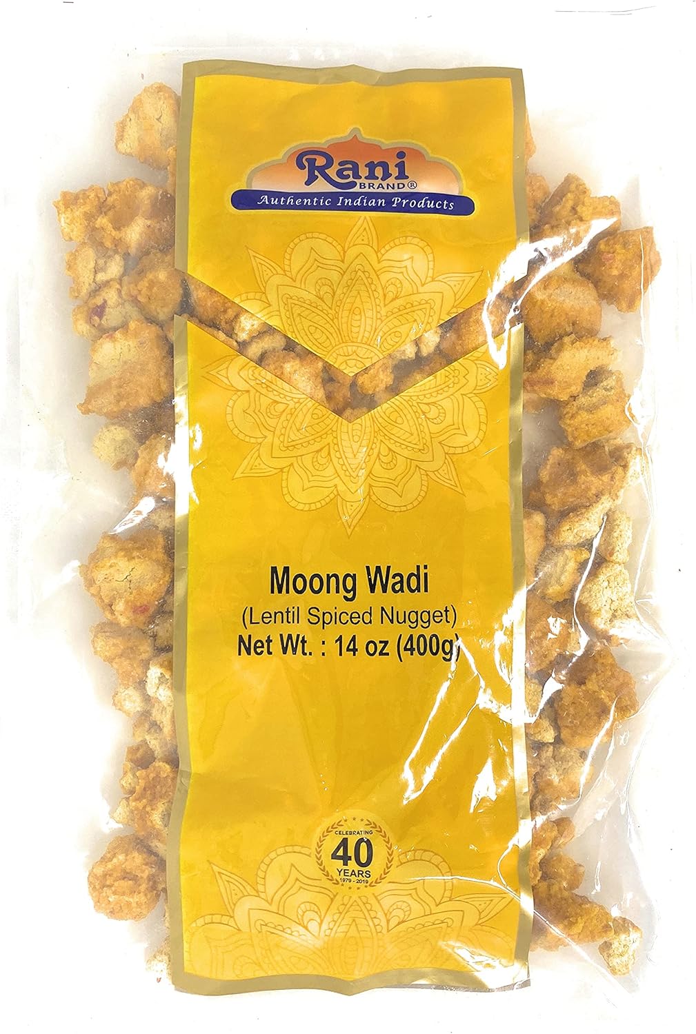 Rani Moong Wadi (Vadi), Lentil Spiced Nugget / Chunks 14oz (400g) ~ High Protein, All Natural | Vegan | No Colors | Indian Origin