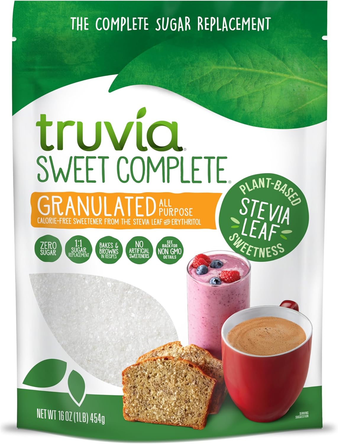 Truvia Sweet Complete Calorie-Free Sweetener from the Stevia Leaf, 16 oz Bag