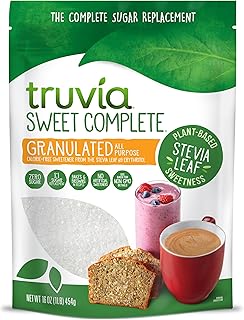 Truvia Sweet Complete Granulated All-Purpose Calorie-Free Sweetener from the Stevia Leaf, 16 oz Bag (Pack of 1)