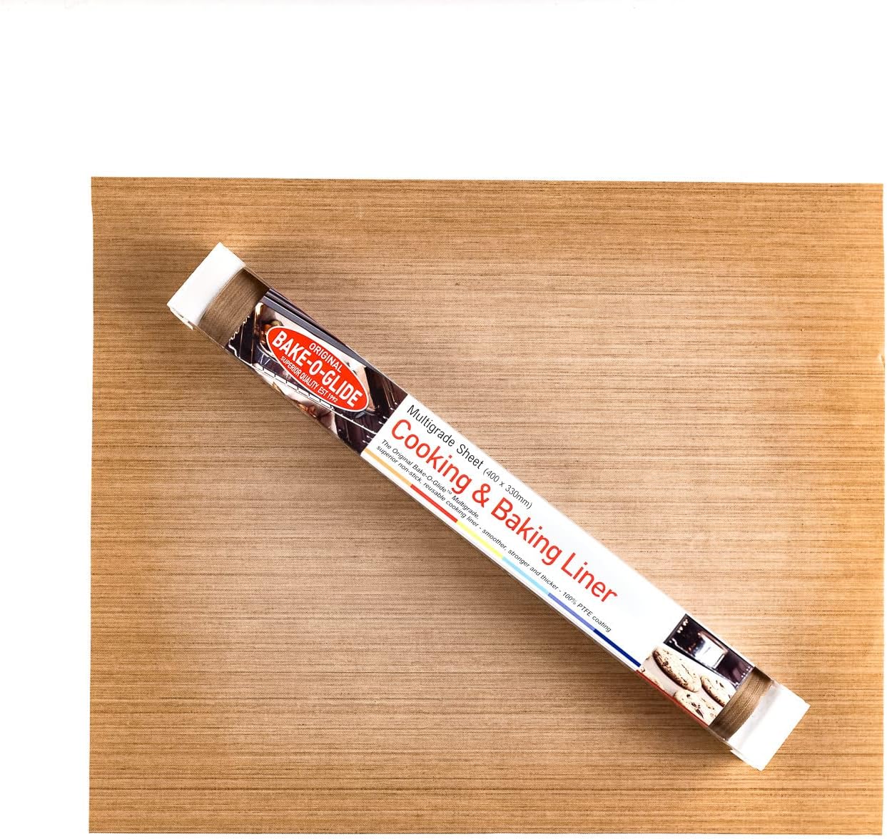 Bake-O-Glide STD0150 Non Stick Reusable Cooking/Baking Sheet, Brown, 400 x 330mm