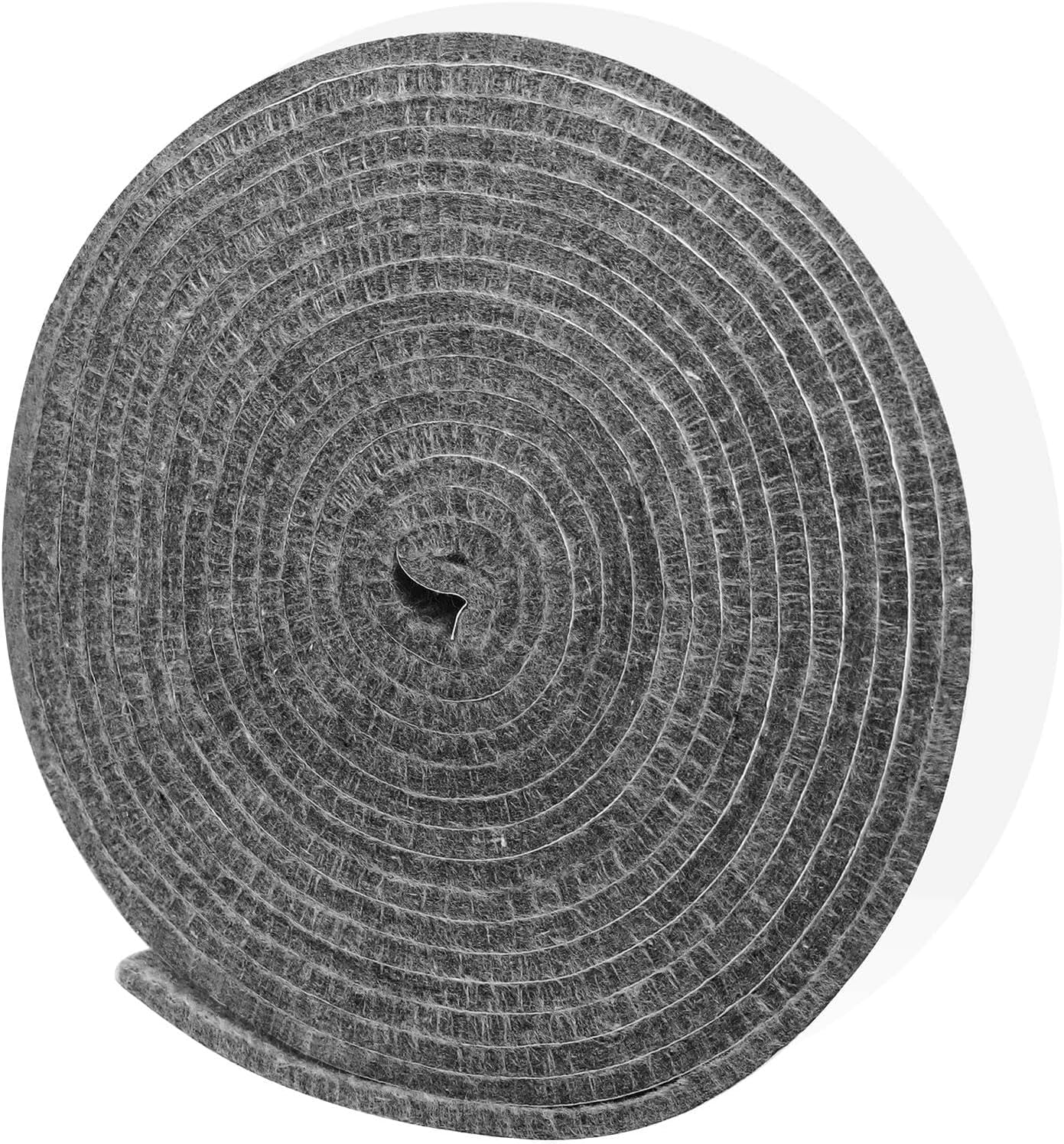 Vernerth BBQ Gasket Tape Self Stick Felt – High Temp Smoker Gasket Replacement Seal for Grill, Big Green Egg, Char-Griller, Auto-Kamado, Akorn, 4.5m Long, 2.2cm Wide, 0.4cm Thick