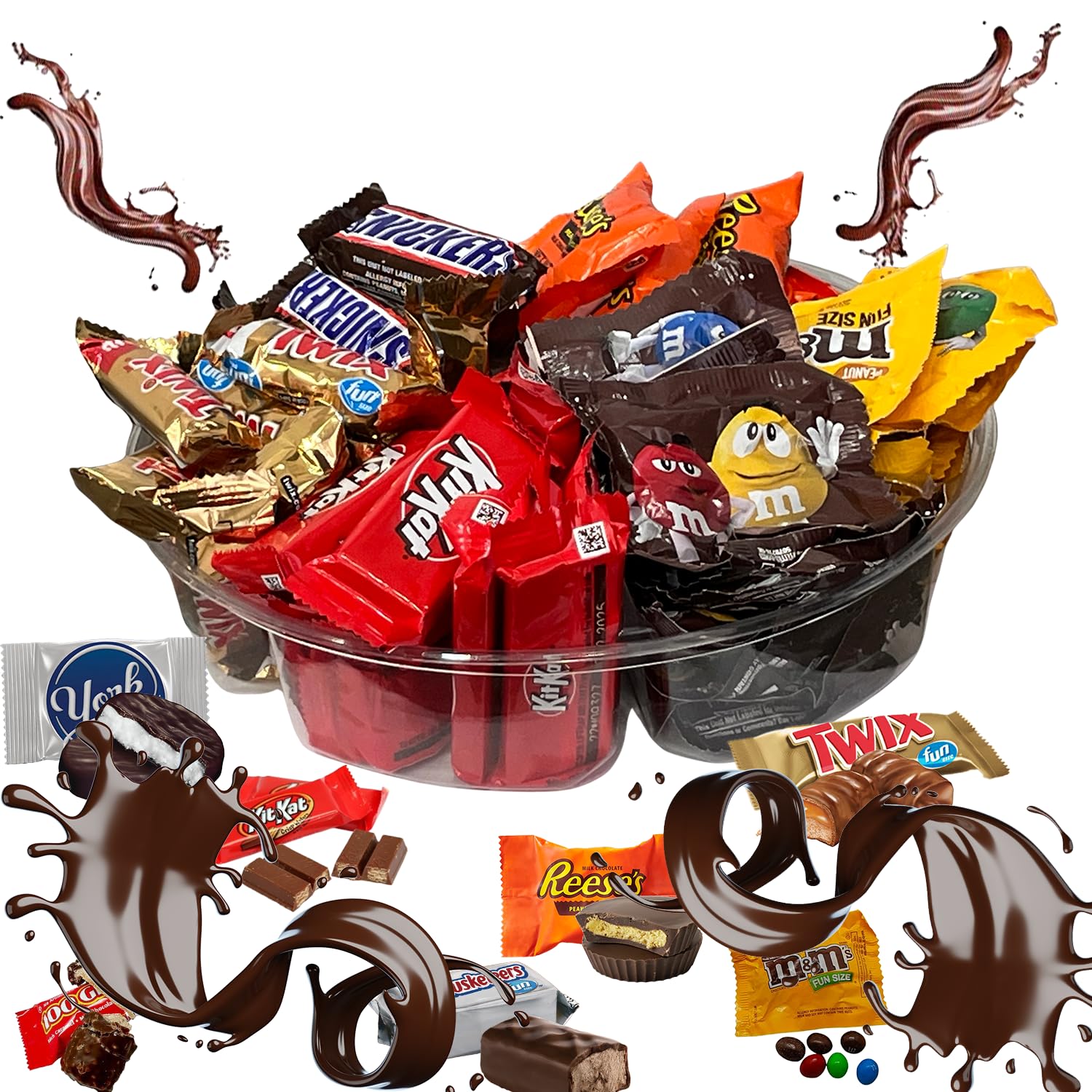 Chocolate Gift Box, Chocolate Candy Variety Pack, Assorted Bulk Chocolate Mix - Individually Wrapped Party Chocolate Assortment - For Every Occasion