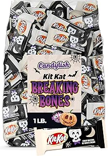 KitKat Breaking Bones White Chocolate Halloween Candy | 1lb Bulk Bag (Approx. 30 Pieces) | Spooky, Crispy Wafer Treats for Trick-or-Treat, Party Favors & Candy Bowls
